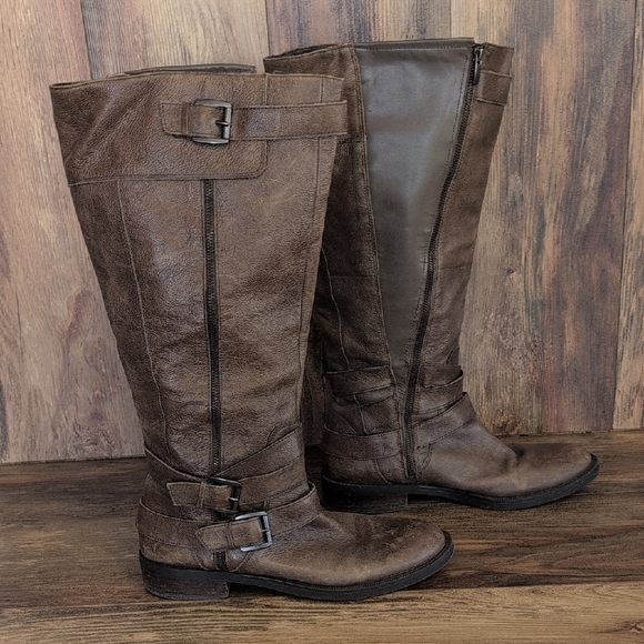 Enzo Angiolini Brown Wide Calf Altered Boots 11                           C202 - Picture 1 of 13